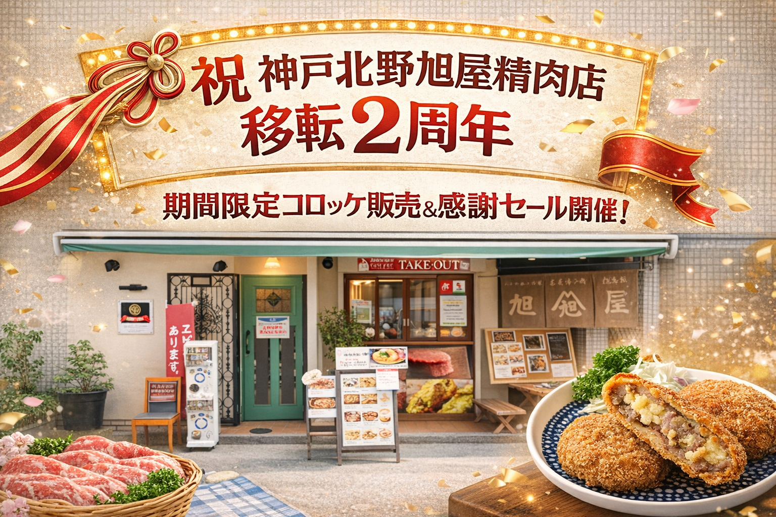 神戸ビーフコロッケ極み】 45年待ち！旭屋 神戸北野熟成プレミアム 5個